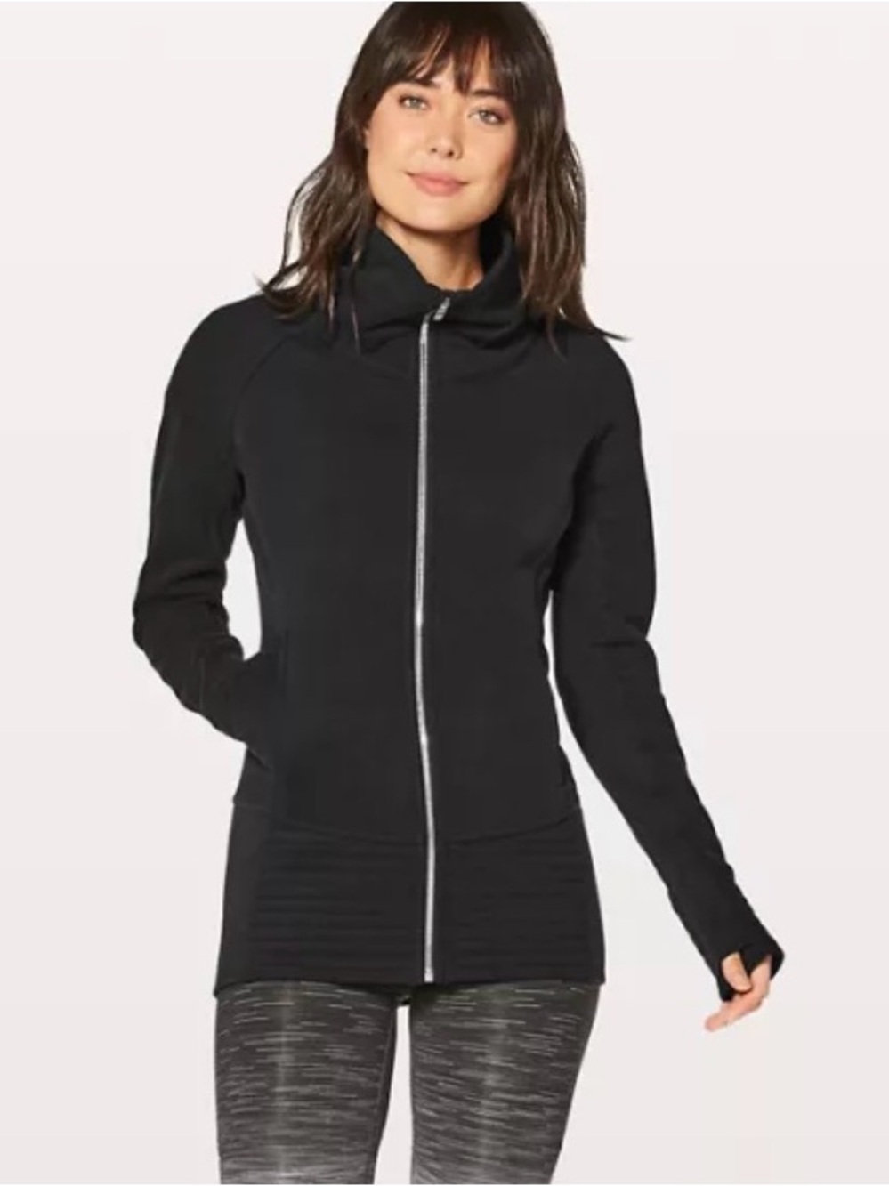 LULULEMON Women’s Black Radiant Black Zip-Up Jacket II Size 12